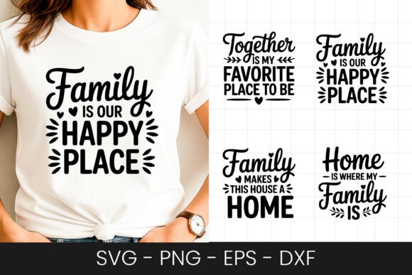Family is Our Happy Place Quote SVG PNG