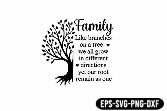 Family Quote SVG Tree Design