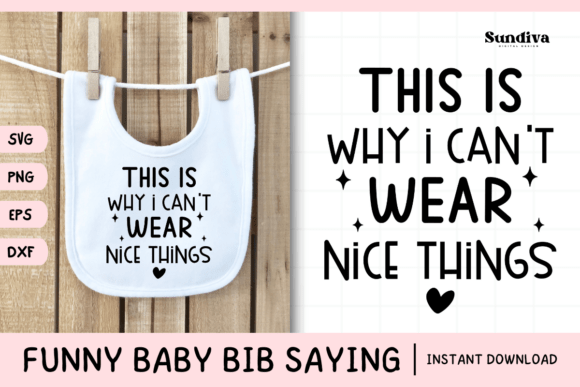 Funny Baby Bib Quote SVG 6: A Playful Design for Real Projects