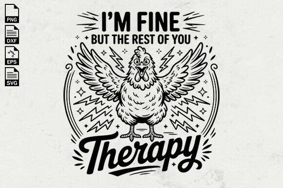 Funny Chicken Therapy Quote SVG Review for Real Projects