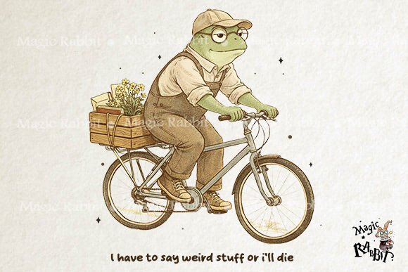 Funny Frog Bicycle Quote SVG PNG Review for Real Projects